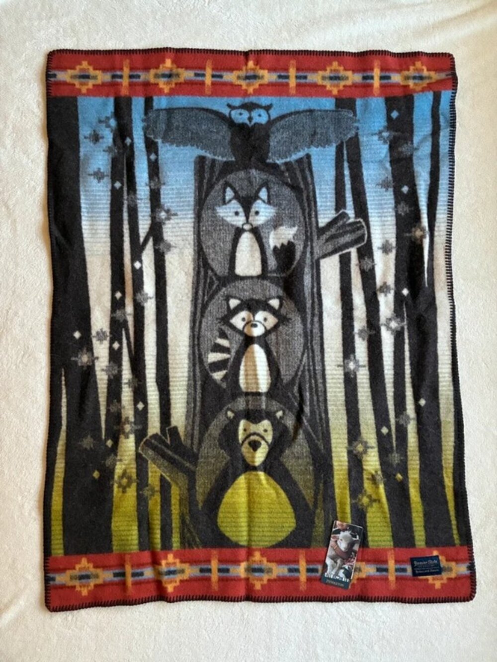 Pendleton Wool Woodland Neighbors Heirloom Crib Baby Blanket NWT